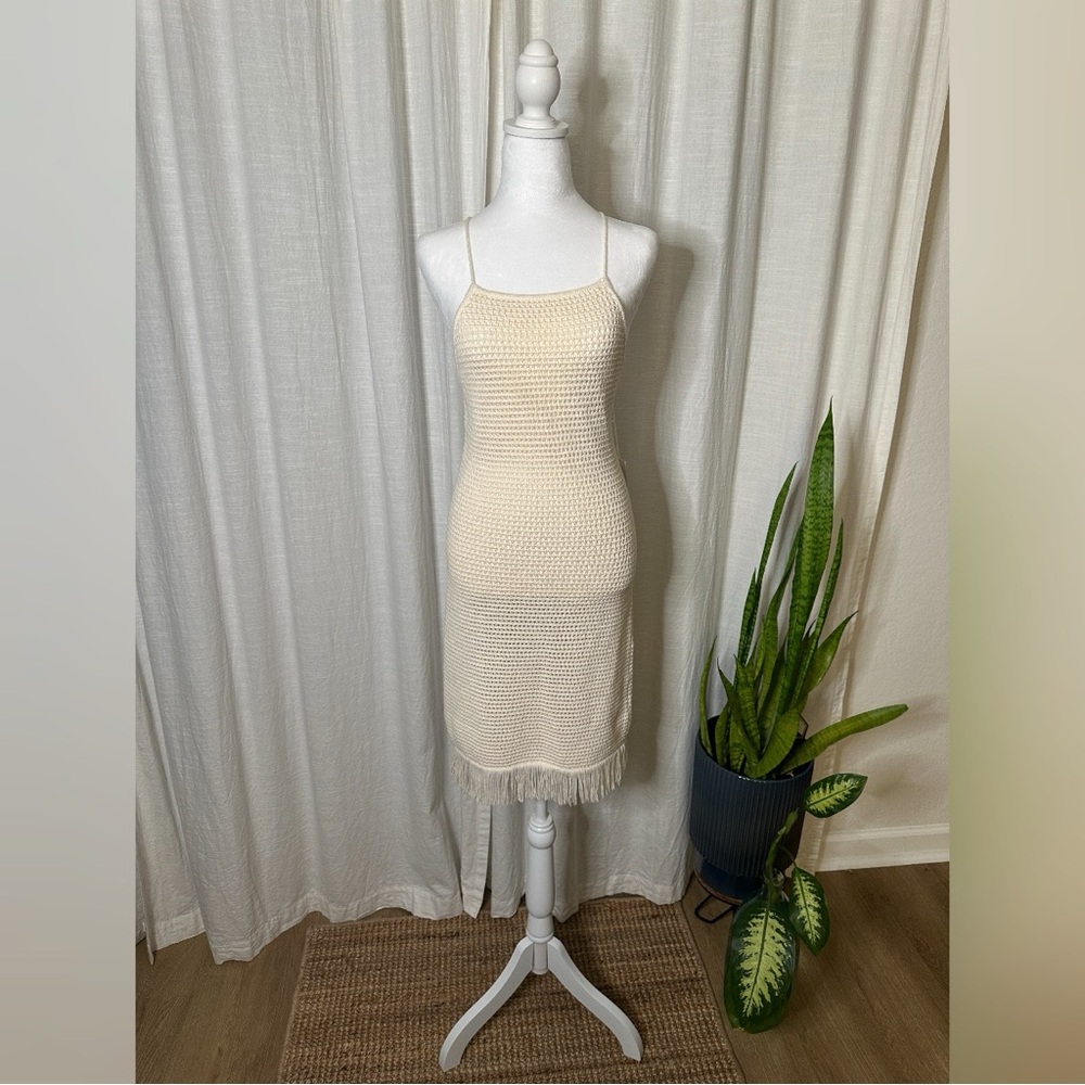 NWT Reformation Brandon Open Knit Mini Dress - Size Medium